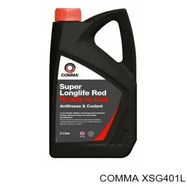 Líquido anticongelante Comma Xstream G40 Antifreeze &amp; Coolant Concentrate -36°C 1L (XSG401L)