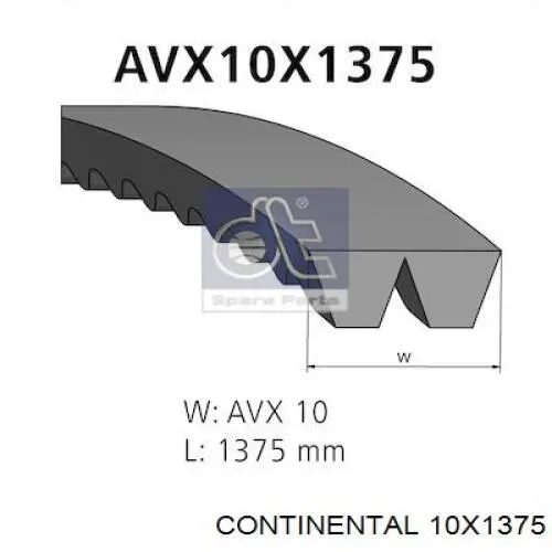 Correa de transmisión trapezoidal Continental/Siemens 10X1375 precio, desde 13,26 EUR