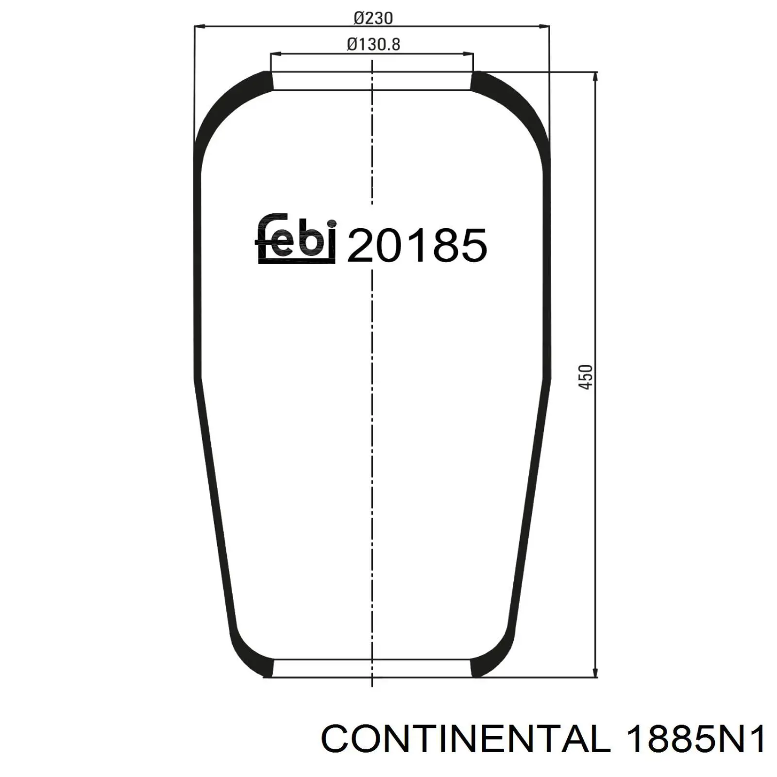 Bolsa neumática del eje RD71885 Rider