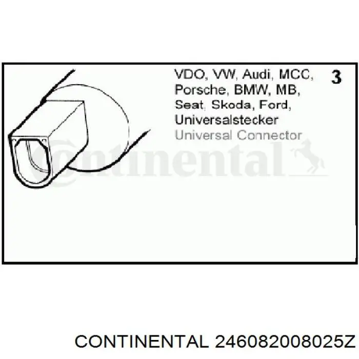 246082008025Z Continental/Siemens bomba de limpiaparabrisas delantera