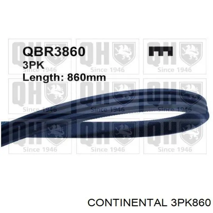 Correa de alternador 3PK860 Continental/Siemens