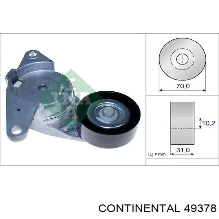 49378 Continental/Siemens tensor de correa poli v