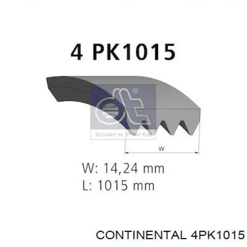 Correa de transmisión trapezoidal Continental/Siemens 4PK1015 precio, desde 17,84 EUR