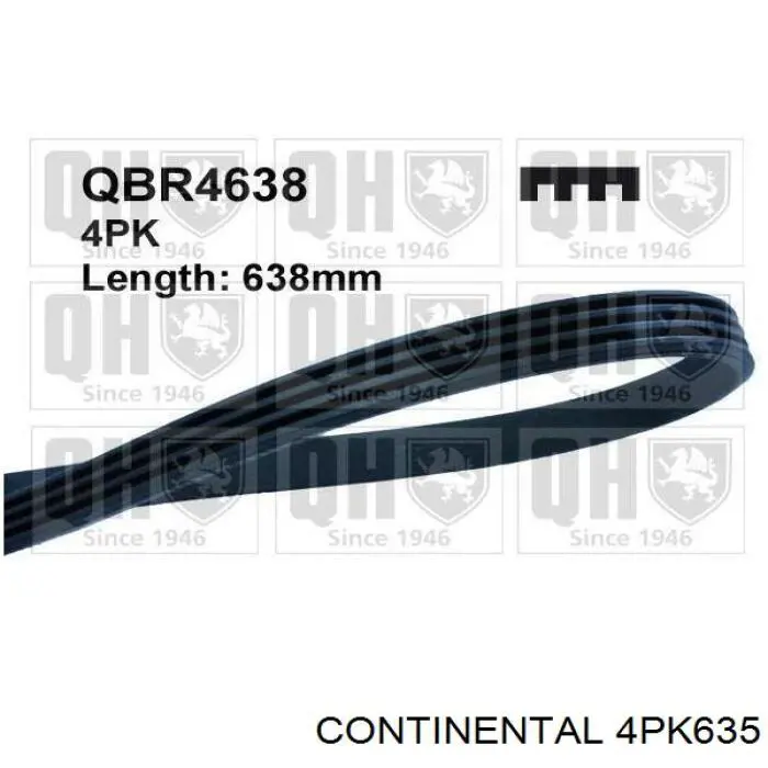 Correa de transmisión trapezoidal Continental/Siemens 4PK635 precio, desde 11,58 EUR