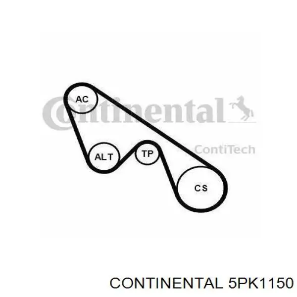 Correa de transmisión trapezoidal Continental/Siemens 5PK1150 precio, desde 20,36 EUR