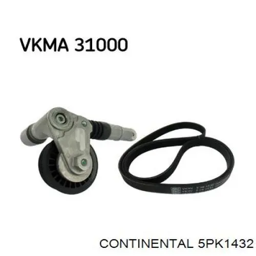 Correa de alternador 5PK1432 Continental/Siemens
