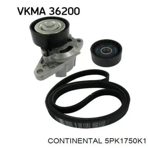 5PK1750K1 Continental/Siemens correa de transmision, juego completo