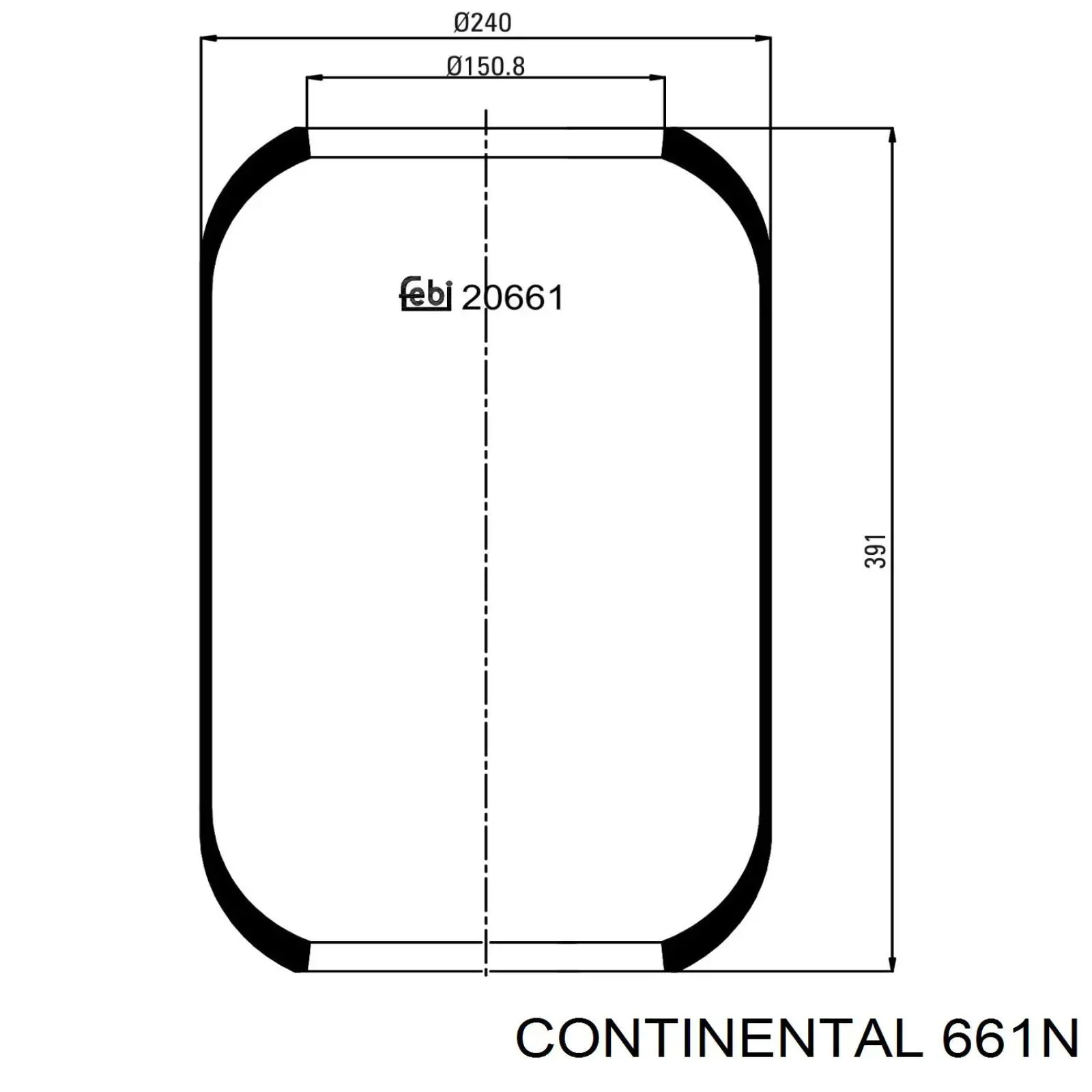 661N Continental/Siemens muelle neumático, suspensión