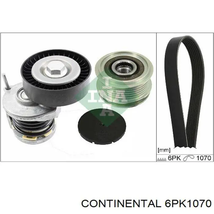 Correa accesorios Continental/Siemens 6PK1070