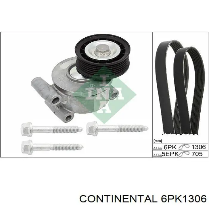 Correa de transmisión trapezoidal Continental/Siemens 6PK1306 precio, desde 25,82 EUR