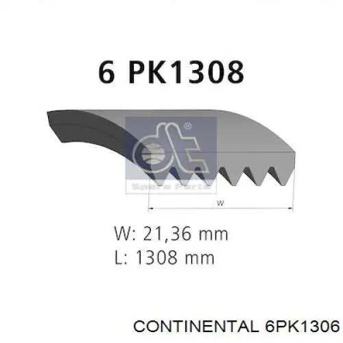 Comprar 6PK1306 Continental/Siemens Correa trapezoidal