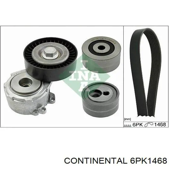 Correa de transmisión trapezoidal Continental/Siemens 6PK1468 precio, desde 29,68 EUR