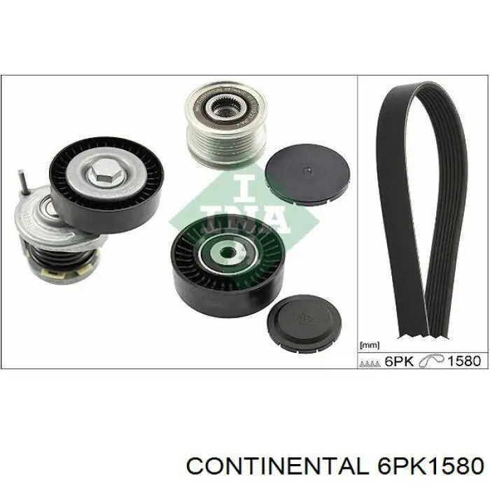 Correa de transmisión trapezoidal Continental/Siemens 6PK1580 precio, desde 31,01 EUR