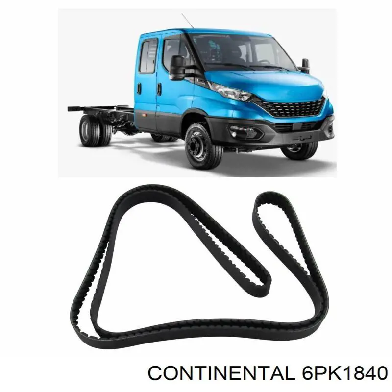 Correa de alternador 6PK1840 Continental/Siemens