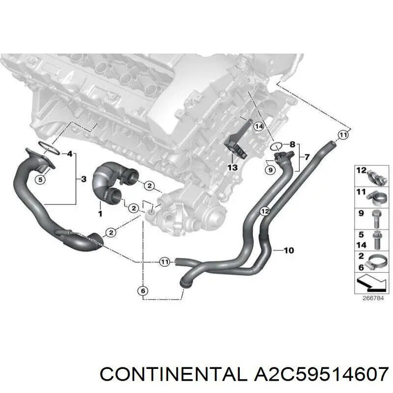 Comprar A2C59514607 Continental/Siemens Bomba de agua para motor