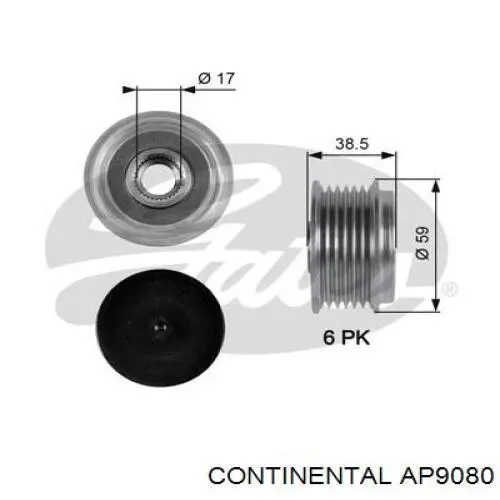 AP9080 Continental/Siemens Rueda libre alternador 