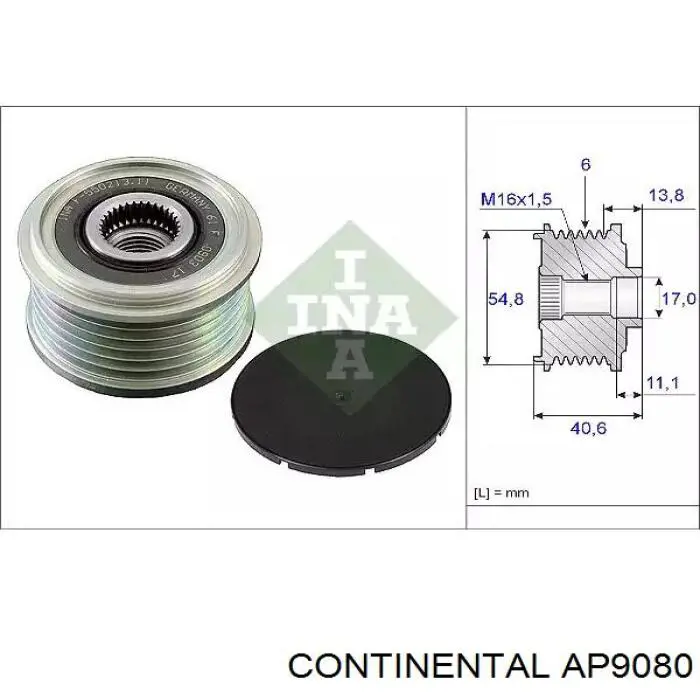 Polea rueda libre Continental/Siemens AP9080 precio, desde 41,76 EUR