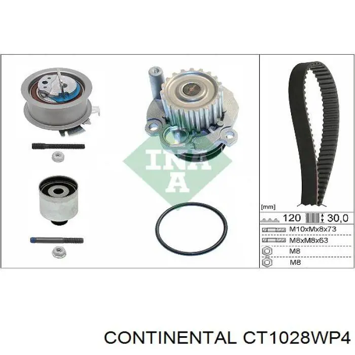 Juego de correas dentadas Continental/Siemens CT1028WP4 precio, desde 290,82 EUR
