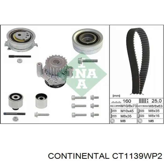 Juego de correas dentadas Continental/Siemens CT1139WP2 precio, desde 208,27 EUR