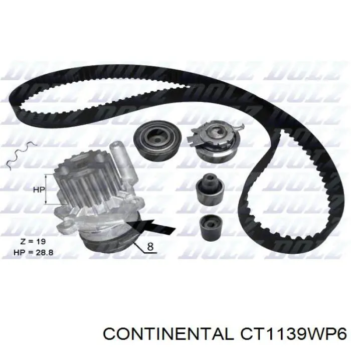 Kit de distribución CT1139WP6 Continental/Siemens