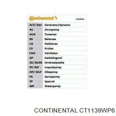 Juego de correas dentadas Continental/Siemens CT1139WP6 precio, desde 399,10 EUR