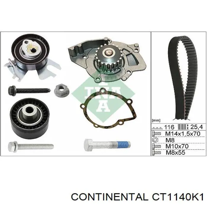 Juego de correas dentadas Continental/Siemens CT1140K1 precio, desde 172,36 EUR