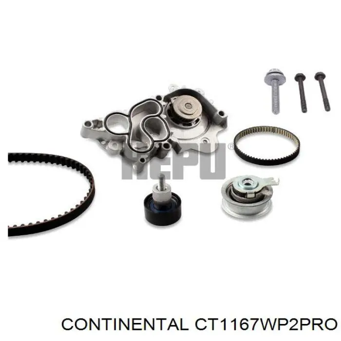 Juego de correas dentadas Continental/Siemens CT1167WP2PRO precio, desde 182,48 EUR