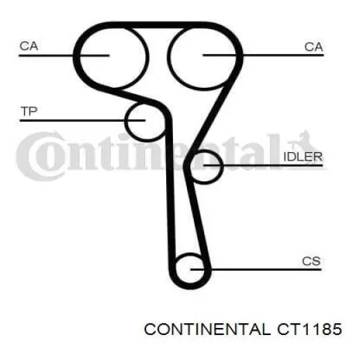 Correa de alternador CT1185 Continental/Siemens
