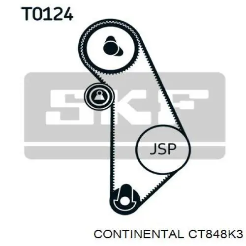 Juego de correas dentadas Continental/Siemens CT848K3 precio, desde 165,50 EUR