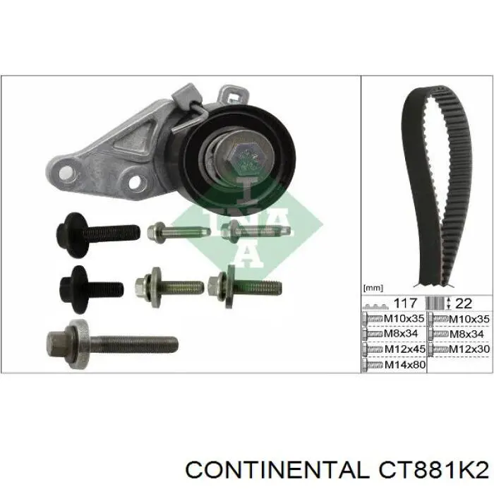 CT881K2 Continental/Siemens kit correa de distribución