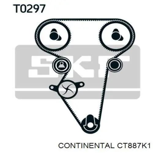Kit de distribución CT887K1 Continental/Siemens