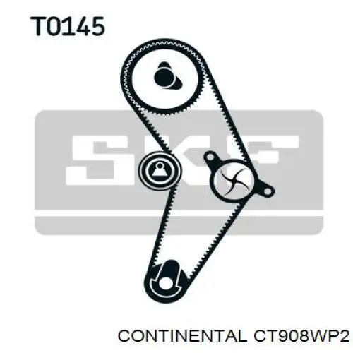 Kit de distribución CT908WP2 Continental/Siemens