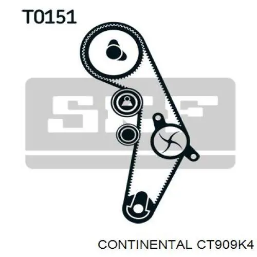 Comprar CT909K4 Continental/Siemens Kit de correa de distribución
