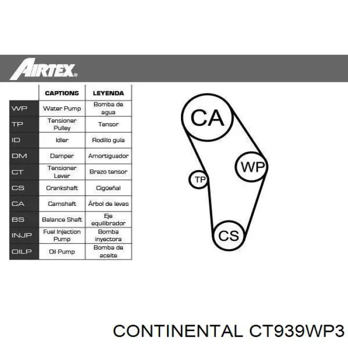 Comprar CT939WP3 Continental/Siemens Kit de correa de distribución