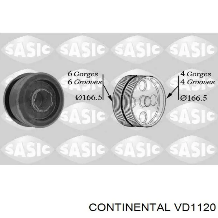 Polea del cigüeñal Continental/Siemens VD1120 precio, desde 122,41 EUR