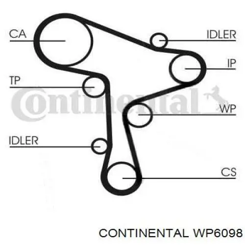 Comprar WP6098 Continental/Siemens Bomba de agua para motor