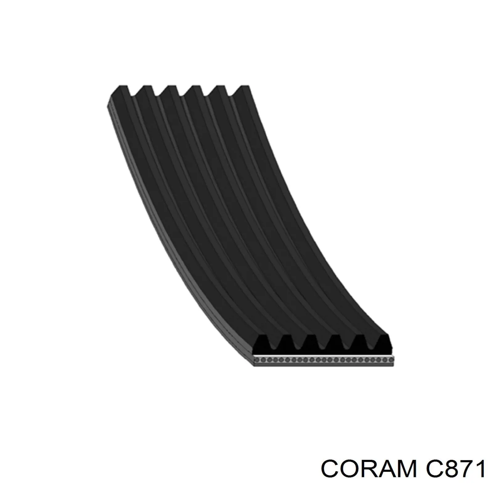 C871 Coram tensor de correa, correa poli v