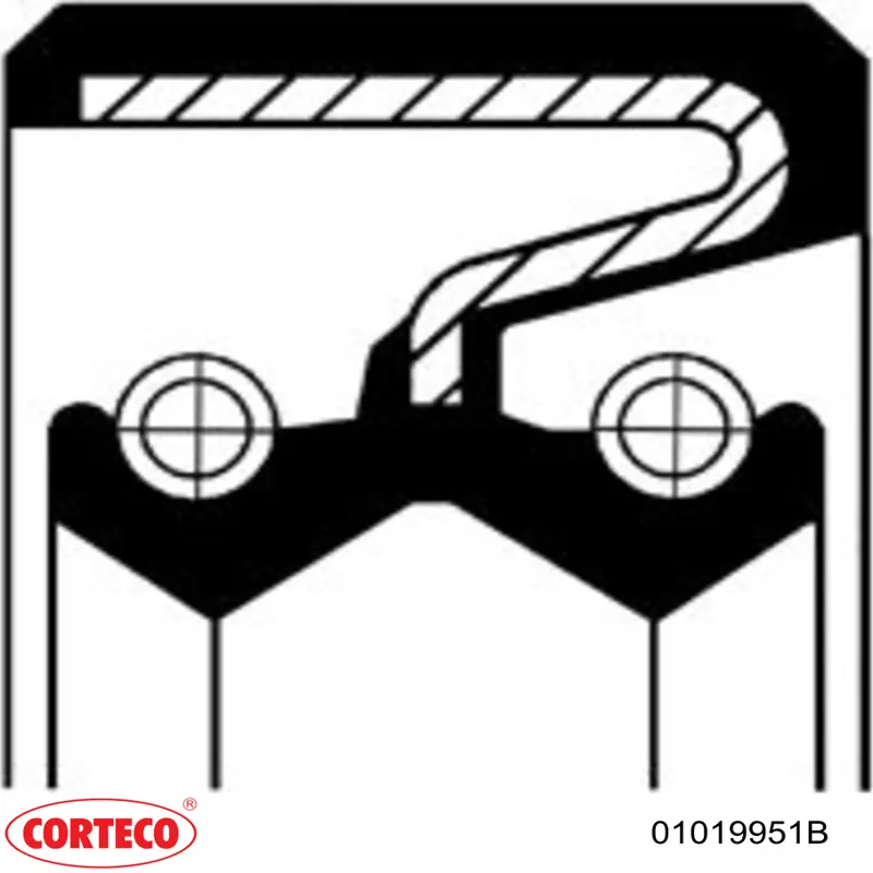 01019951B Corteco retén de bomba de dirección hidráulica