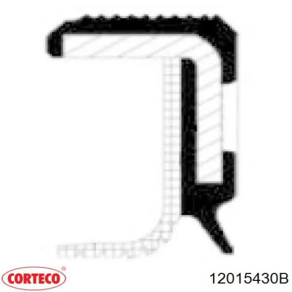Retén de cigüeñal frontal 12015430B Corteco
