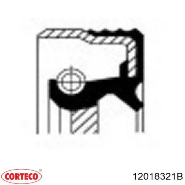 Retén de cigüeñal frontal 12018321B Corteco