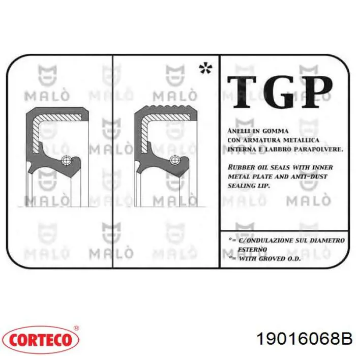 Retén del semieje delantero izquierdo Corteco 19016068B precio, desde 4,31 EUR