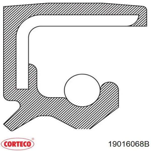 19016068B Corteco Retén del semieje delantero izquierdo