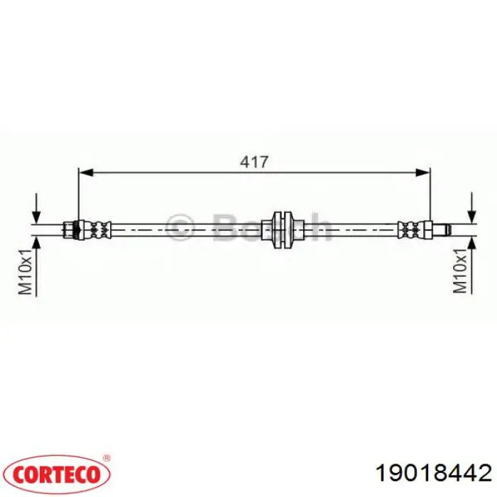 Manguera de freno Corteco 19018442 precio, desde 11,66 EUR