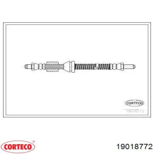 19018772 Corteco Tubo de frenos delantero