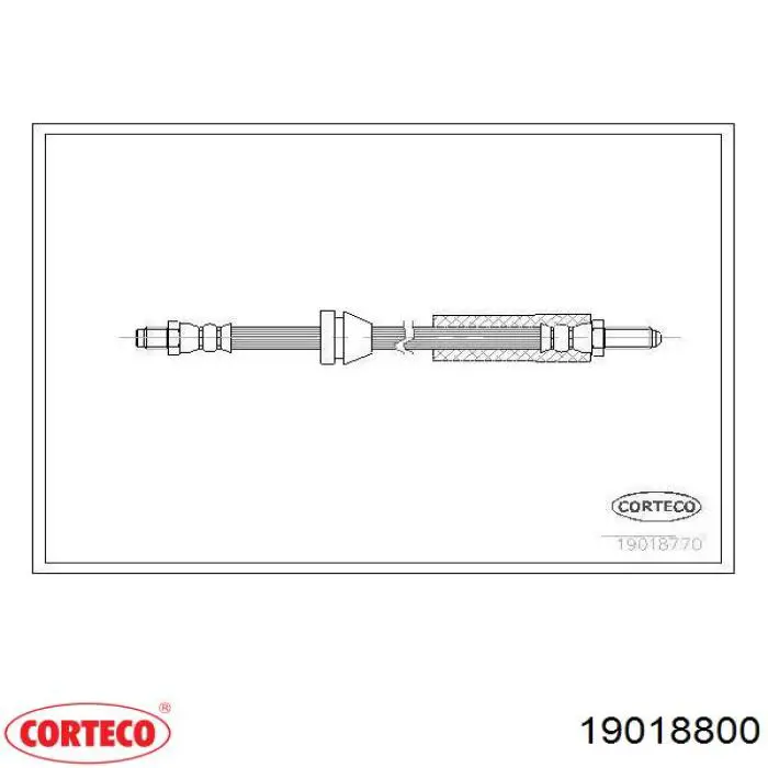 19018800 Corteco tubo flexible de frenos trasero izquierdo