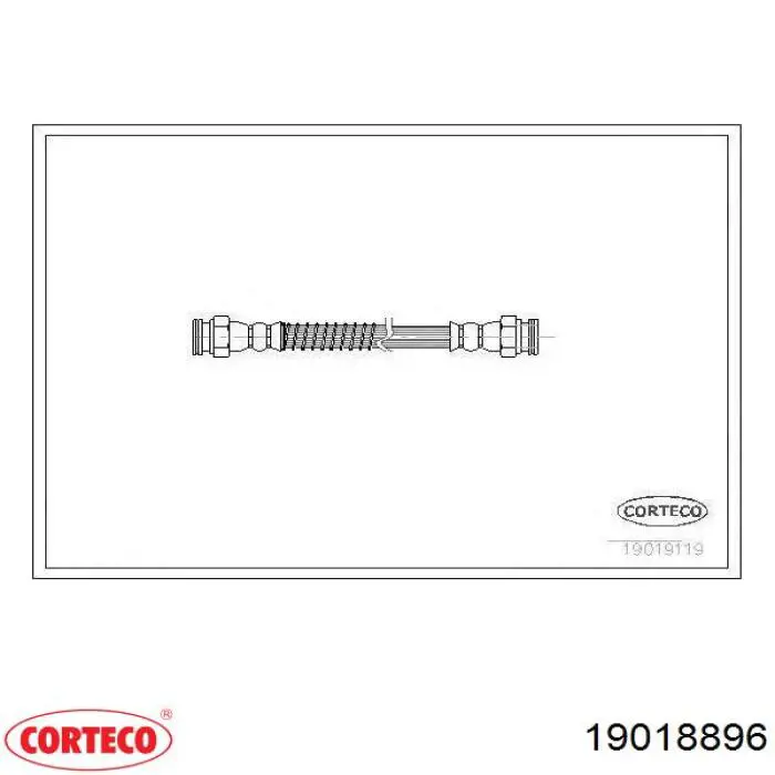 Tubo flexible de frenos delantero Corteco 19018896