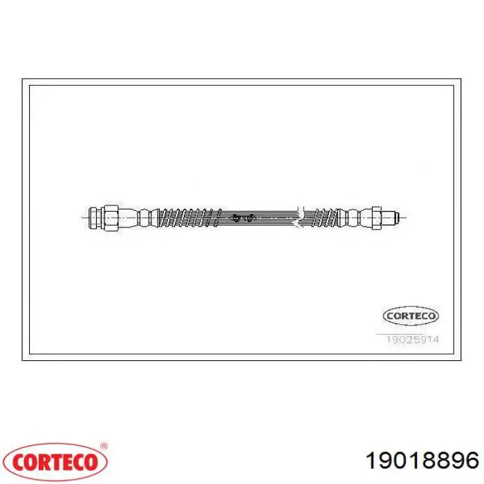 19018896 Corteco Tubo de frenos delantero
