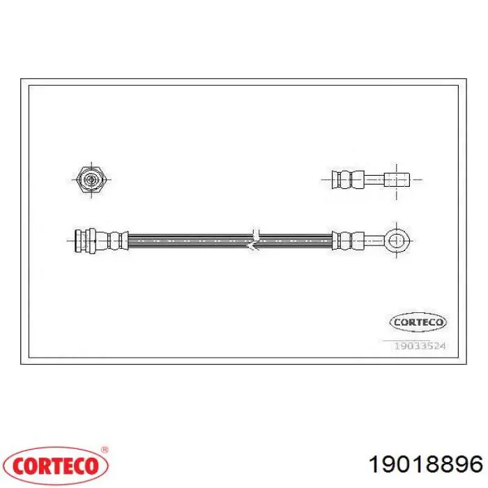 Tubo flexible de frenos delantero Cautex 030019