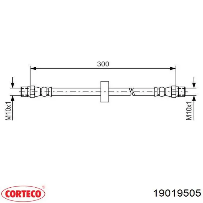 19019505 Corteco tubo flexible de frenos