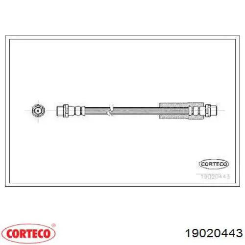 Tubo flexible de frenos delantero Corteco 19020443